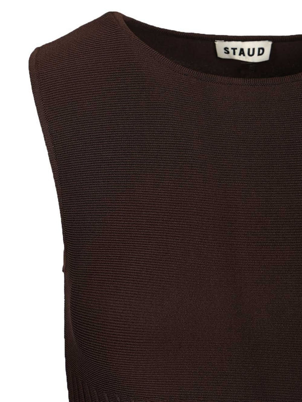 Staud Brown Midi Dress - Image 5
