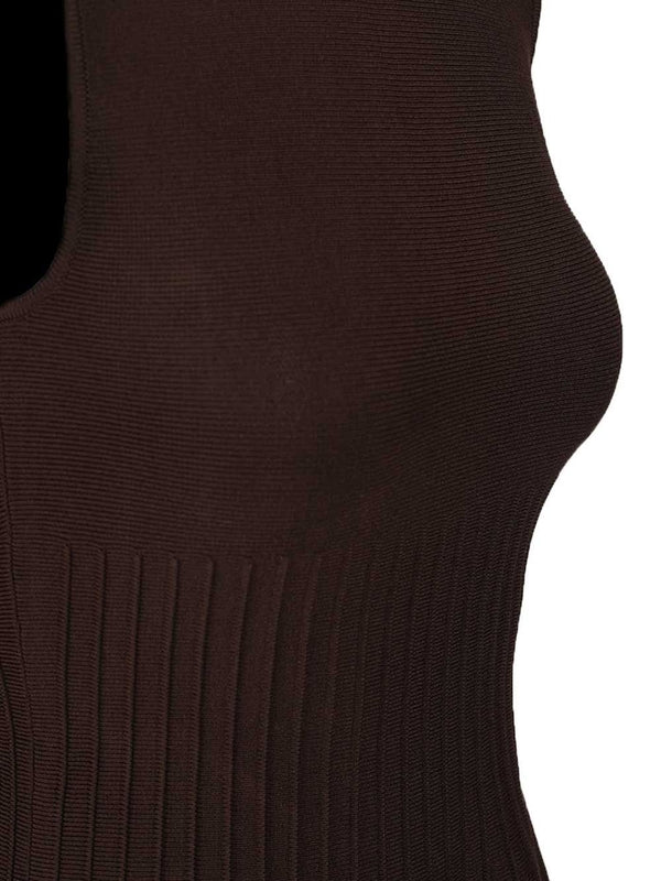 Staud Brown Midi Dress - Image 6