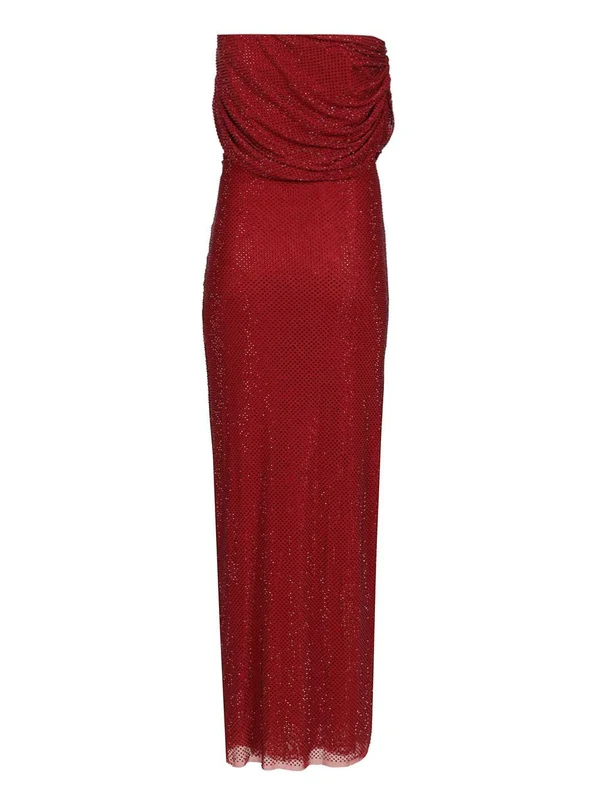 Self-Portrait Burgundy Midi Dress - Image 2