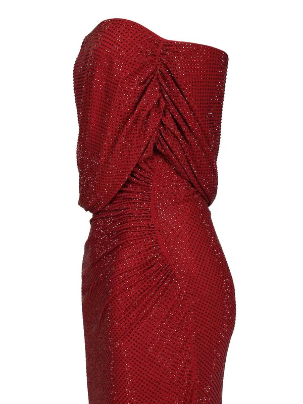 Self-Portrait Burgundy Midi Dress - Image 5