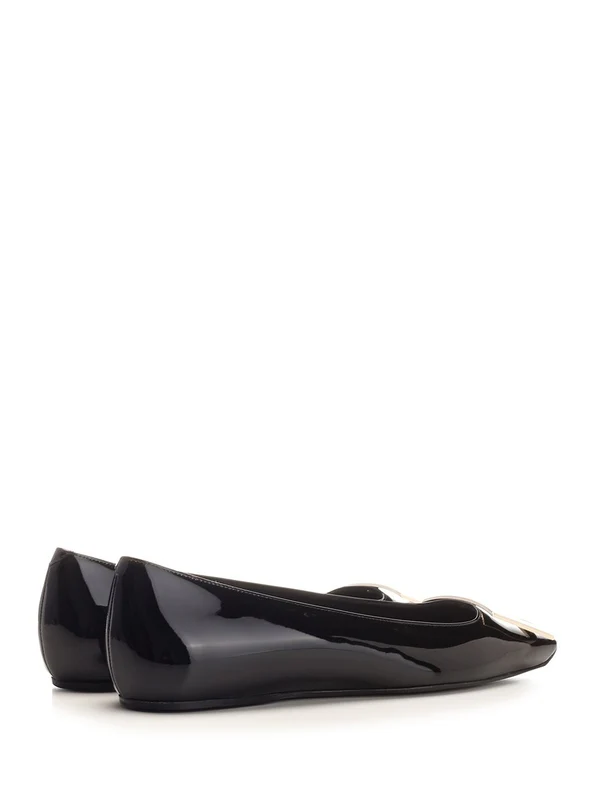Roger Vivier Black Flat Shoes - Image 3