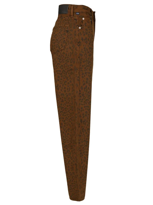 Citizens Of Humanity Brown Leopard Denim Pants - Image 3