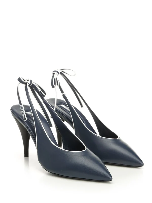 Miu Miu Green Slingback Heels - Image 2