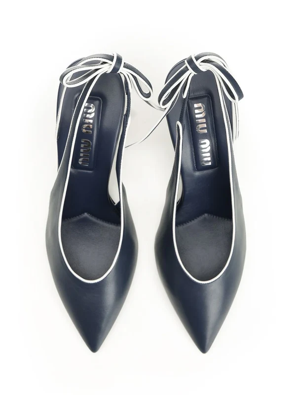 Miu Miu Green Slingback Heels - Image 5