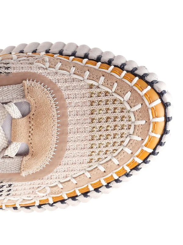 Chloe Beige Low Top Sneakers - Image 4