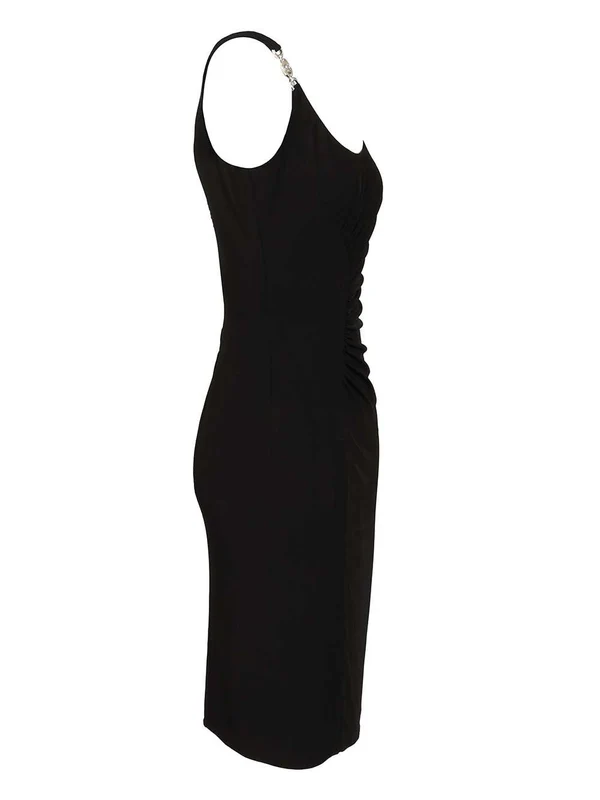 Versace Black Midi Dress - Image 3