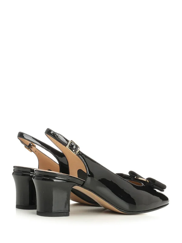 Ferragamo Black Slingback Heels - Image 3