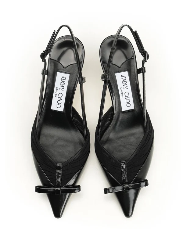 Jimmy Choo Black Slingback Heels - Image 5
