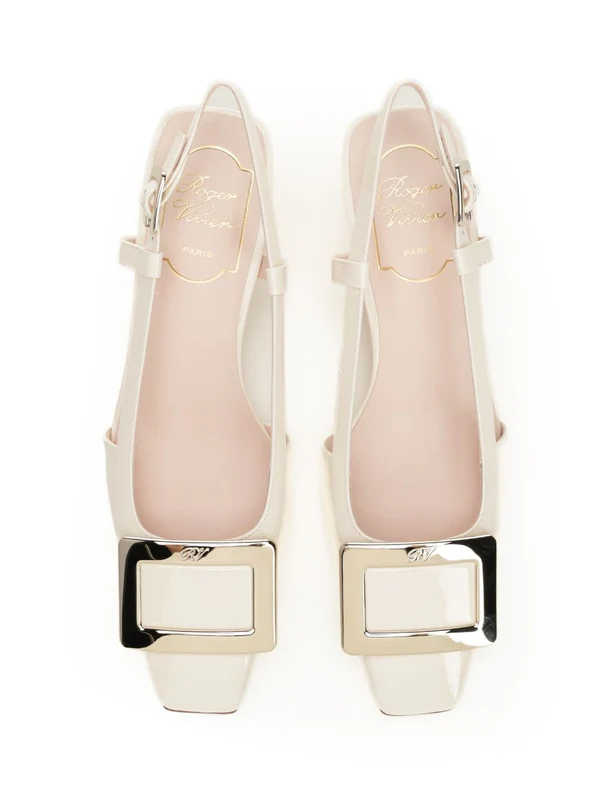 Roger Vivier Ivory Slingback Heels - Image 5