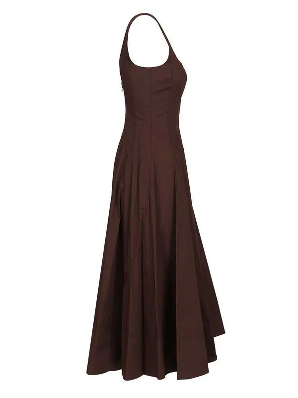 Staud Brown Long Dress - Image 3
