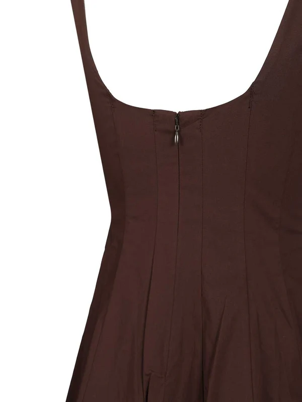 Staud Brown Long Dress - Image 5