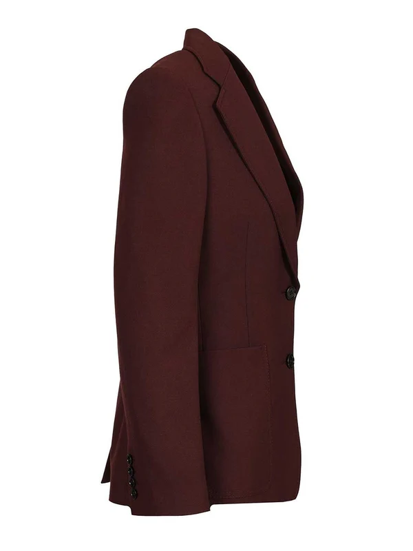 Chloe Burgundy Tailored Jackets - Image 3