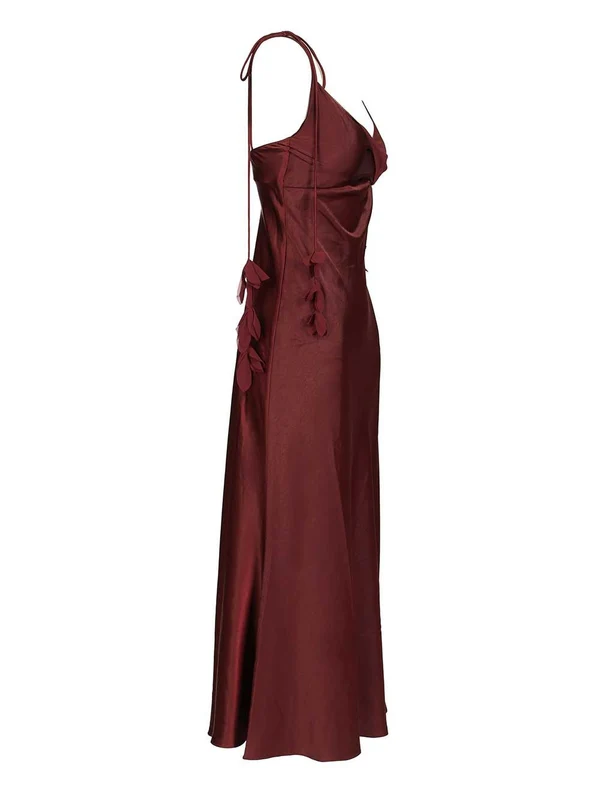 Self-Portrait Burgundy Midi Dress - Image 3