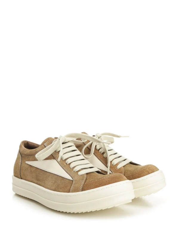 Rick Owens Beige Low Top Sneakers - Image 2