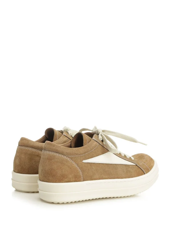 Rick Owens Beige Low Top Sneakers - Image 3