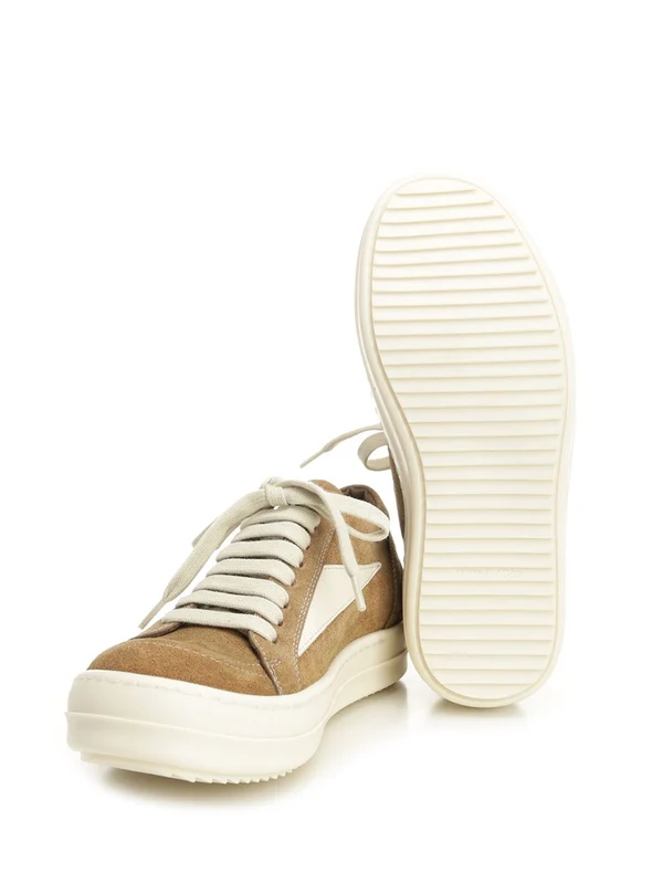 Rick Owens Beige Low Top Sneakers - Image 5