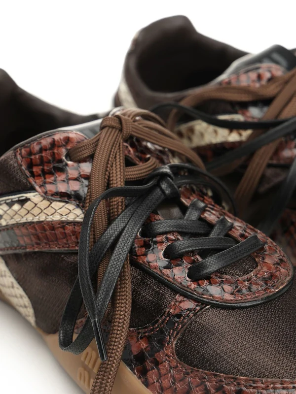 Miu Miu Brown Low Top Sneakers - Image 6