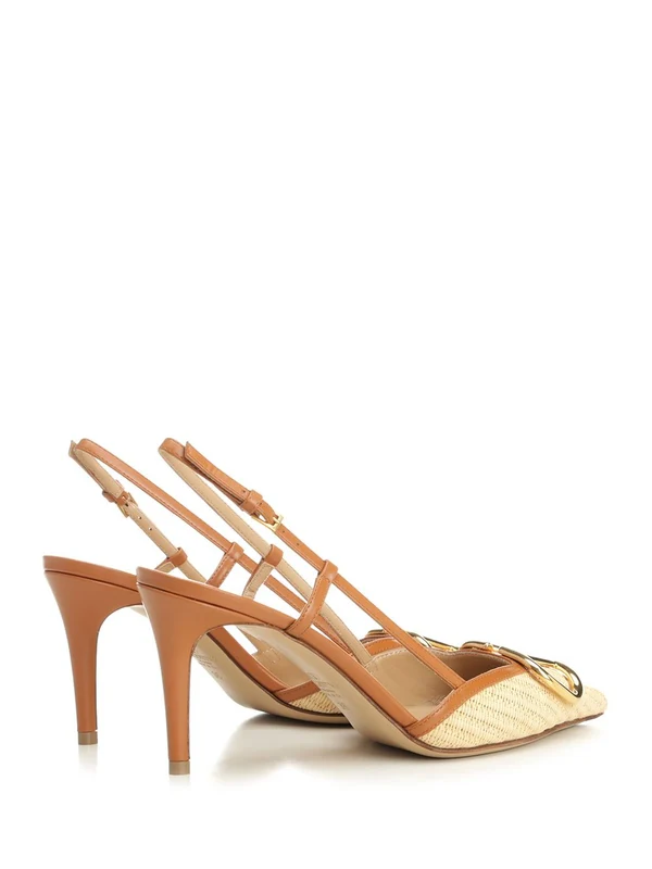 Valentino Beige Slingback Heels - Image 3