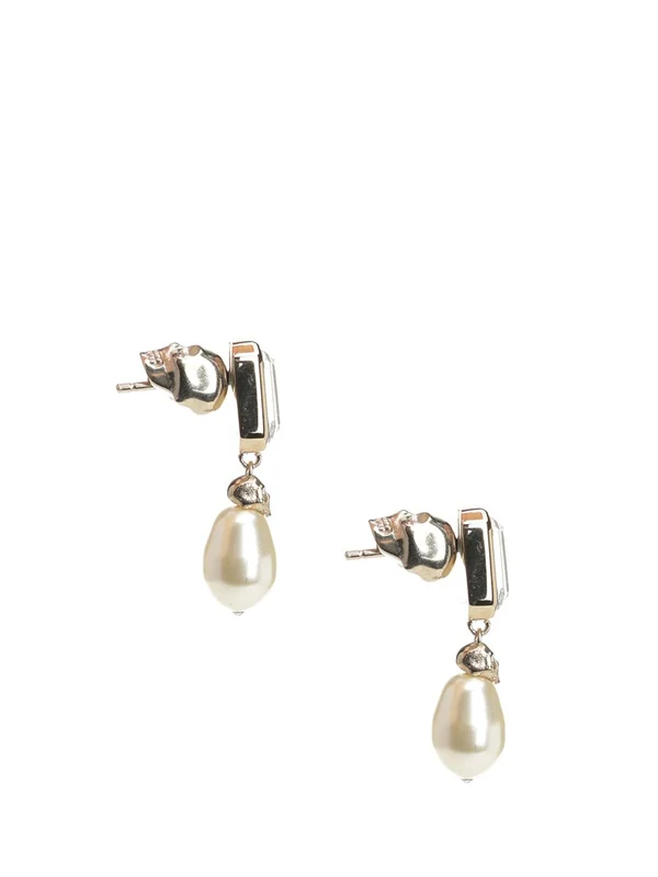 Alexander Mcqueen White Gold Earrings - Image 2