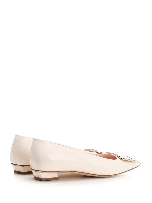 Roger Vivier White Flat Shoes - Image 3