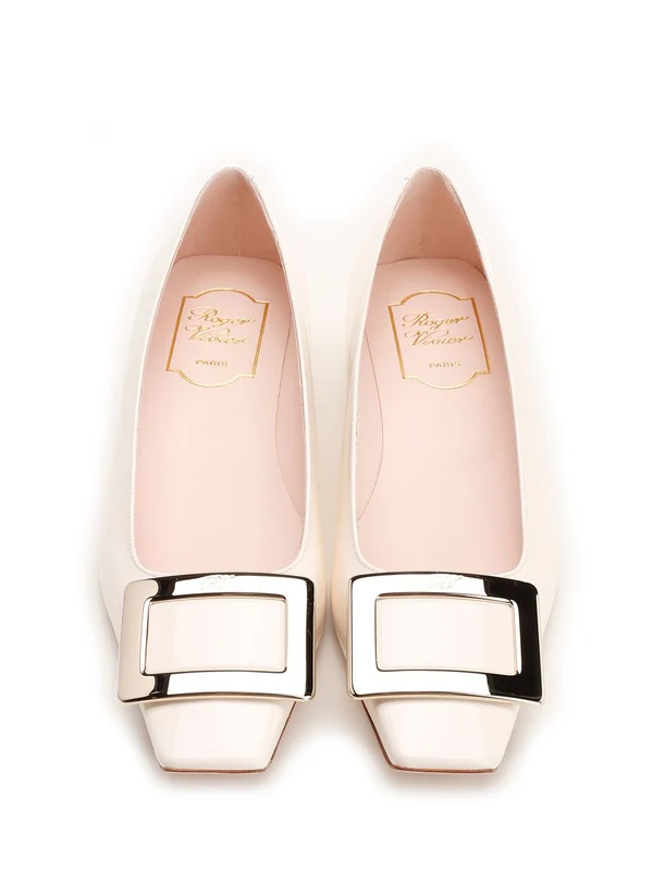 Roger Vivier White Flat Shoes - Image 5