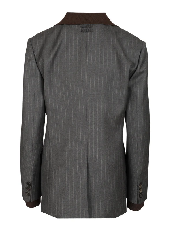 Miu Miu Grey Tailored Jackets - Image 2