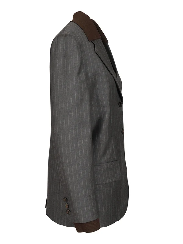 Miu Miu Grey Tailored Jackets - Image 3