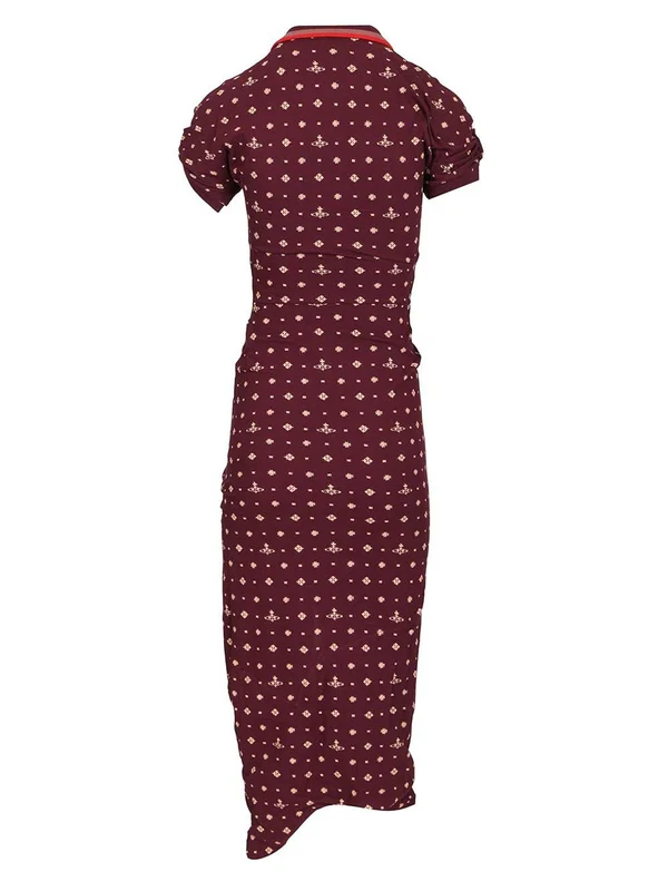 Vivienne Westwood Burgundy Midi Dress - Image 2