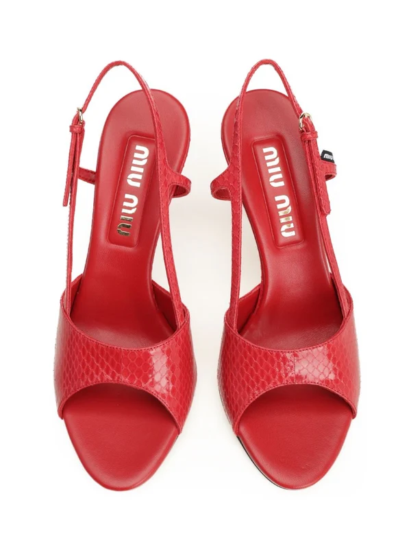 Miu Miu Red Slingback Heels - Image 5