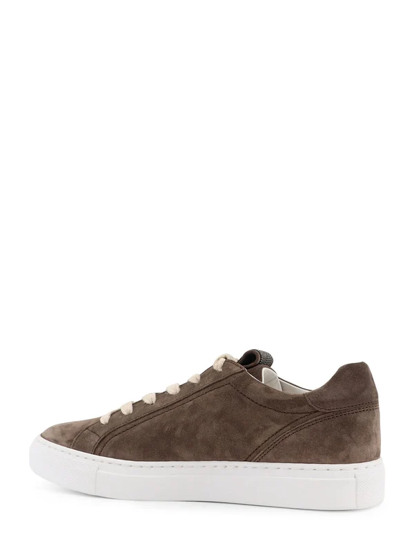 Brunello Cucinelli Brown Low Top Sneakers - Image 3