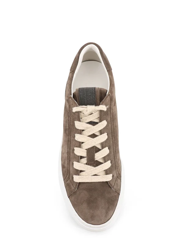 Brunello Cucinelli Brown Low Top Sneakers - Image 5