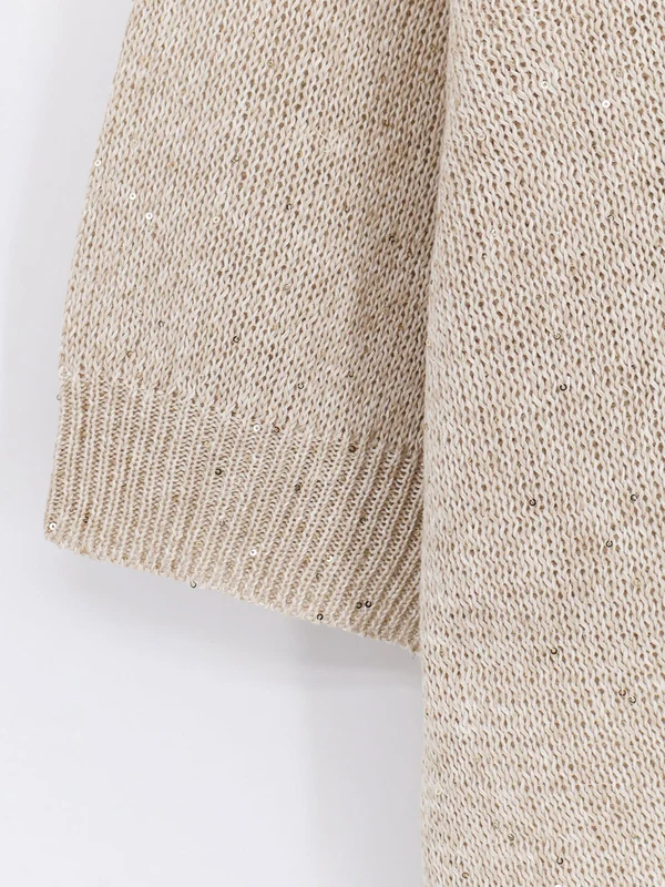 Brunello Cucinelli Beige Knitted - Image 3