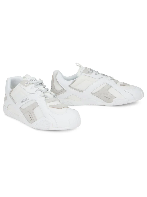 Versace White Low Top Sneakers - Image 3