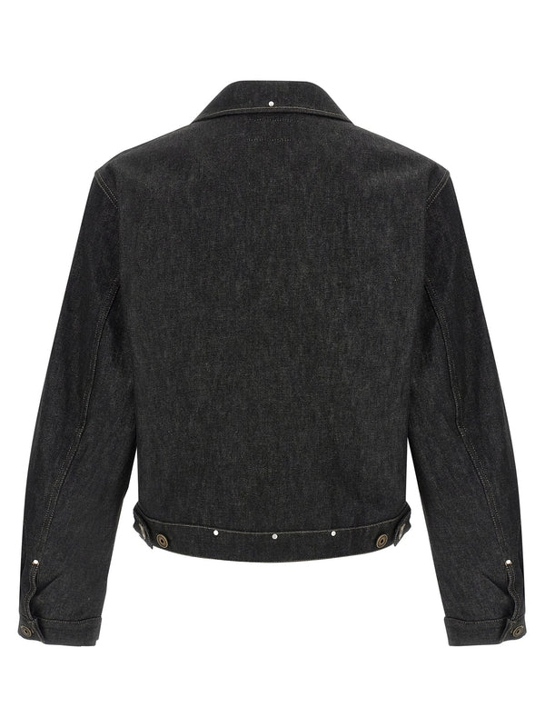 Stud Decoration Denim Trucker Jacket - Image 2