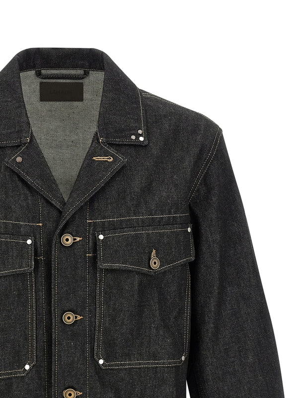 Stud Decoration Denim Trucker Jacket - Image 3