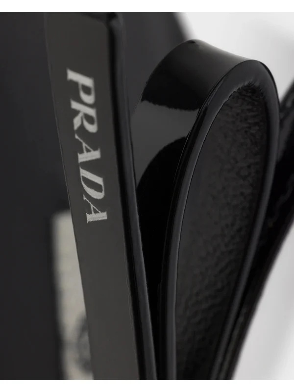 Prada Black Slingback Heels - Image 6
