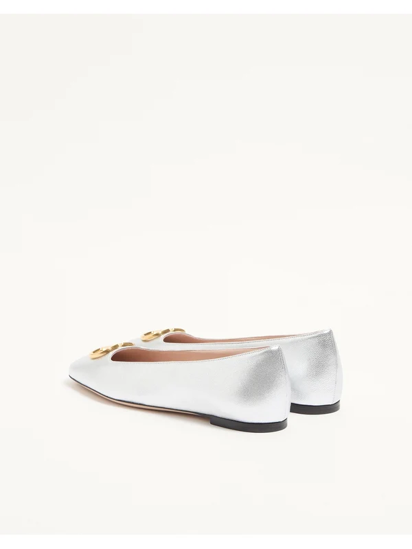 Valentino Silver Flat Shoes - Image 3