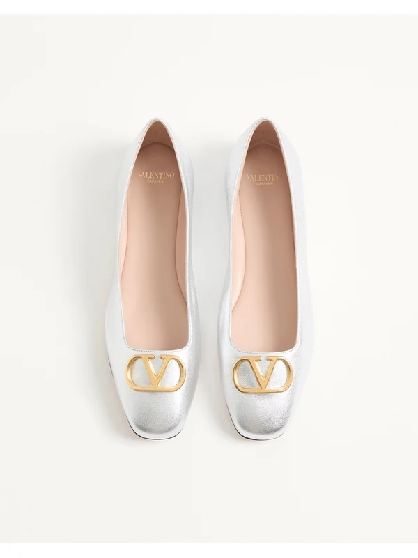 Valentino Silver Flat Shoes - Image 4