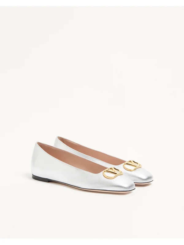 Valentino Silver Flat Shoes - Image 5
