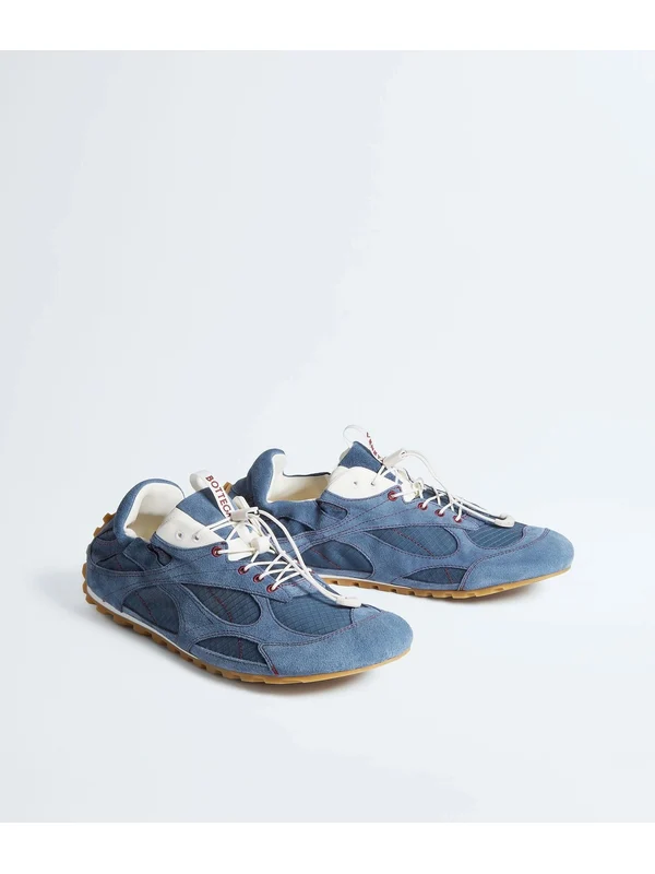 Bottega Veneta Blue Low Top Sneakers - Image 4