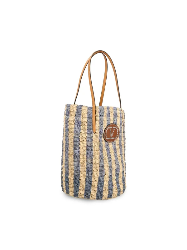 Valentino Beige Blue Tote Bags - Image 4