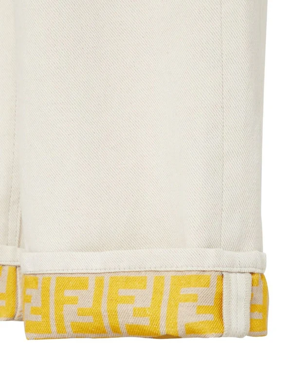 Fendi White Denim Pants - Image 2