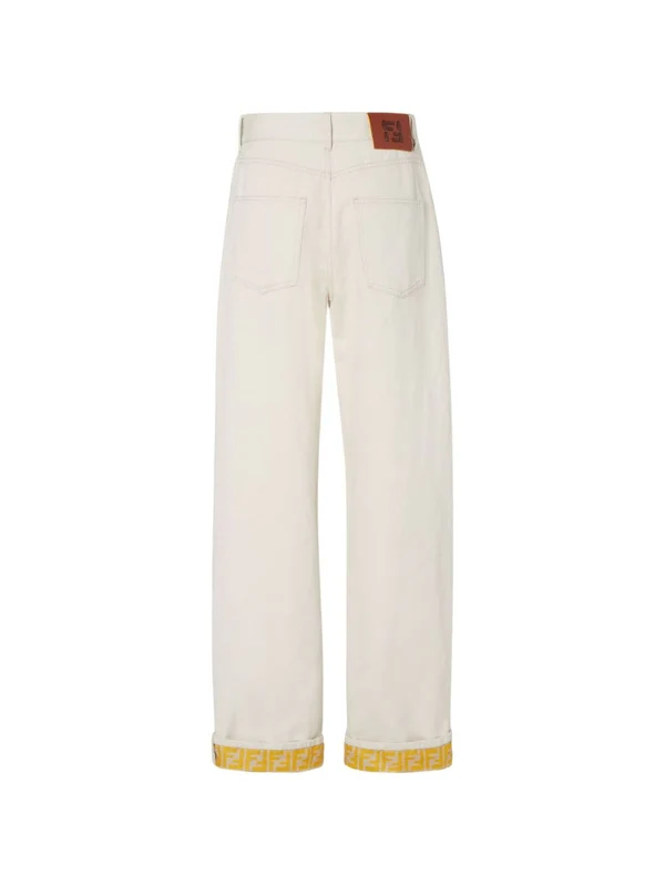 Fendi White Denim Pants - Image 3