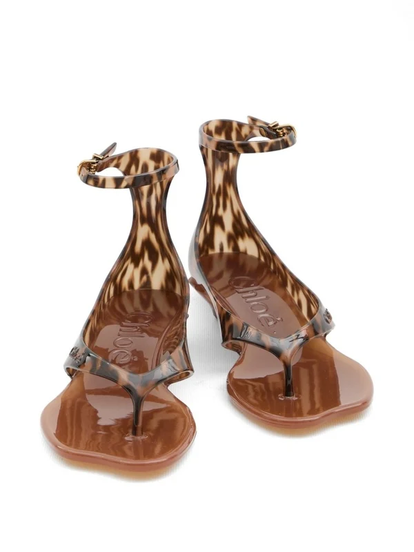 Chloe Leopard Sandal Heels - Image 3