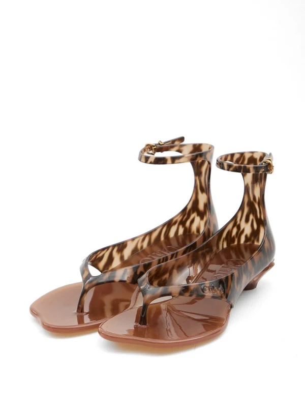Chloe Leopard Sandal Heels - Image 4