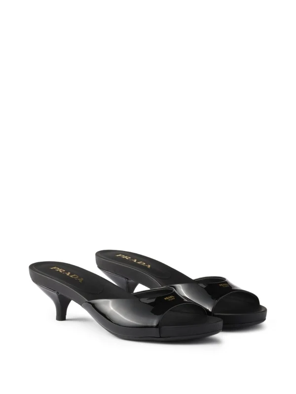 Prada Black Sandal Heels - Image 2