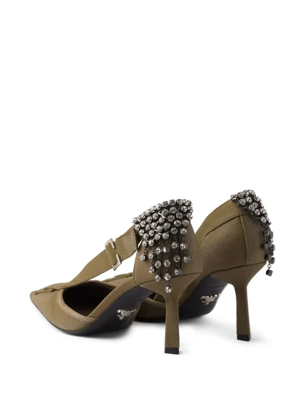 Prada Green Sandal Heels - Image 2