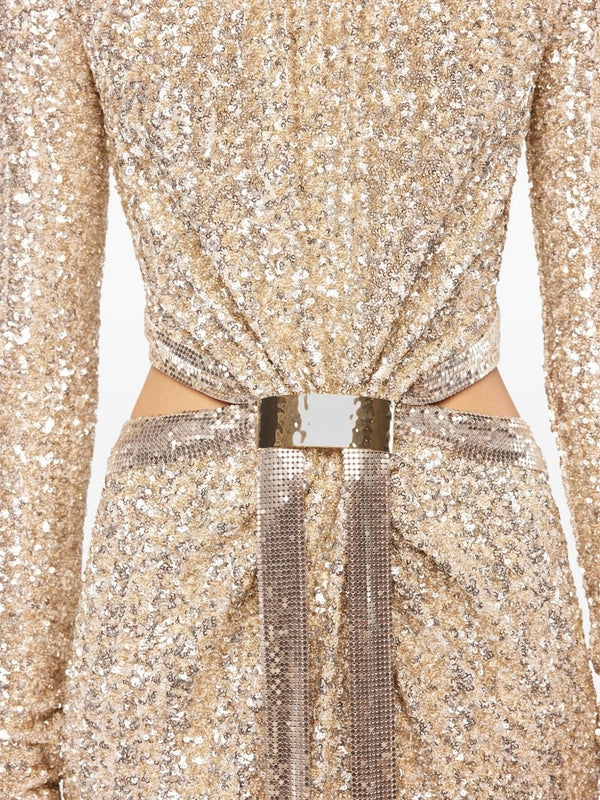 Rabanne Gold Long Dress - Image 3