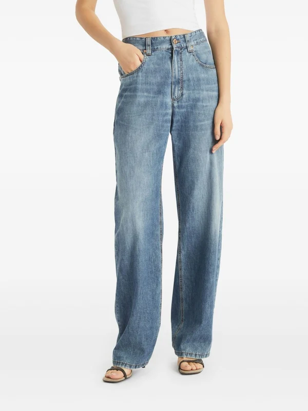 Brunello Cucinelli Blue Denim Pants - Image 4