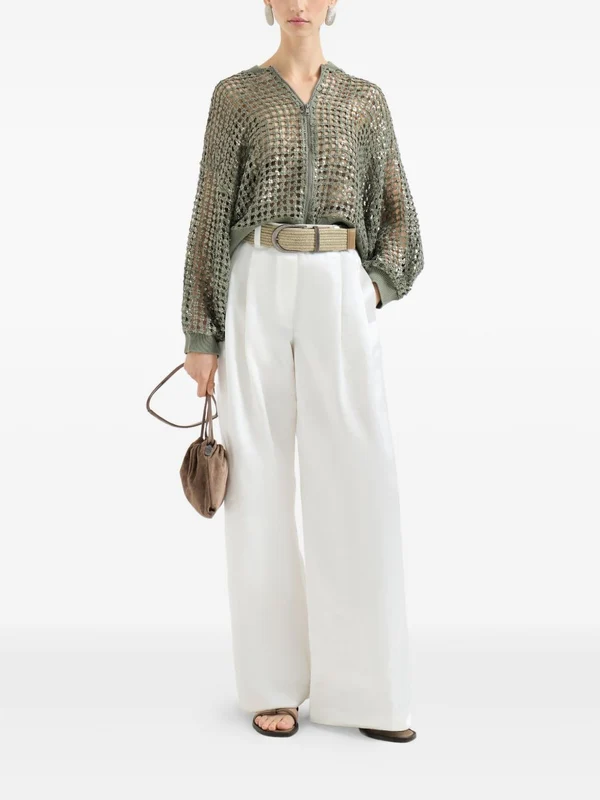 Brunello Cucinelli Green Cardigans - Image 3